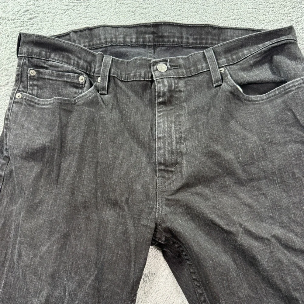 Levis 559 Relaxed Straight Jeans Mens 38x30 Faded Black Denim Pants 00559-0239
